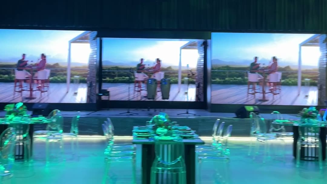 The gala venue built for the group on the last night